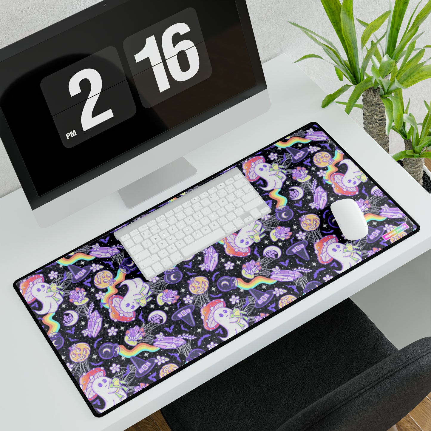 Mushroom Ghostie Desk Mat