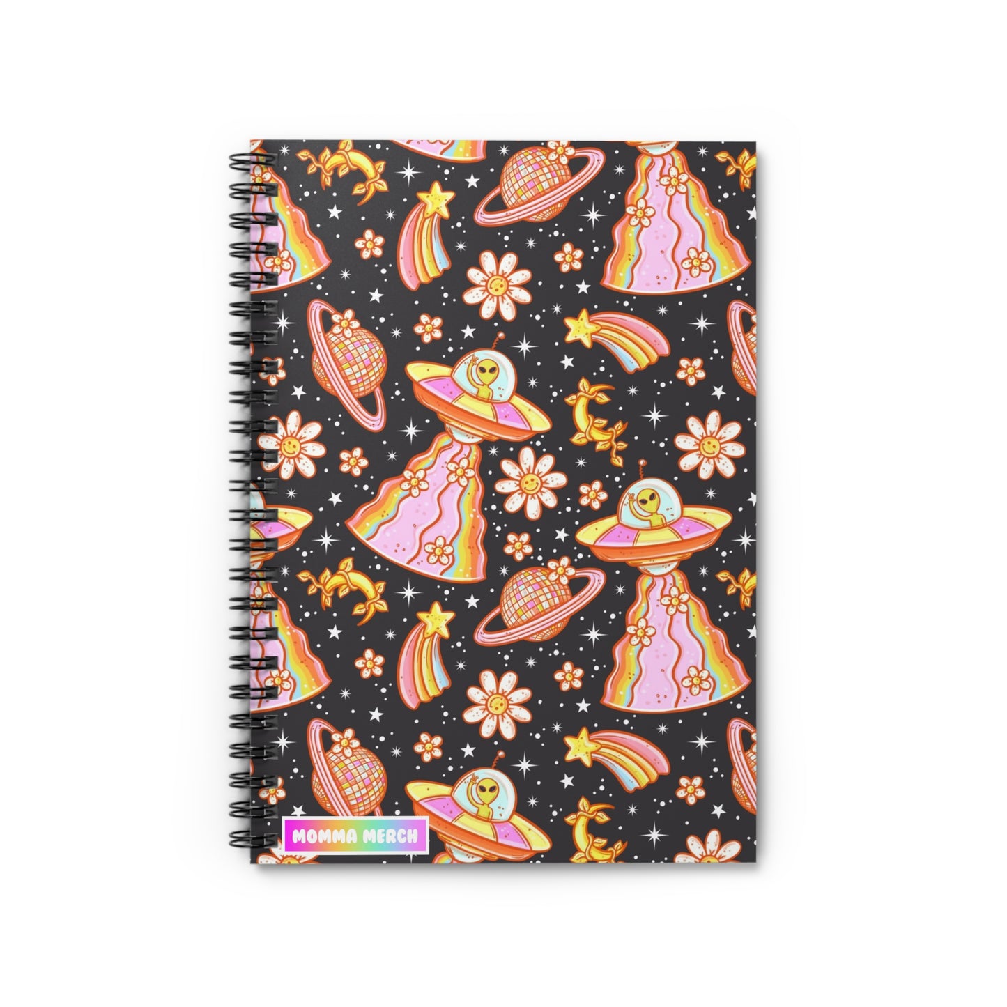 Groovy Alien Spiral Notebook - Ruled Line