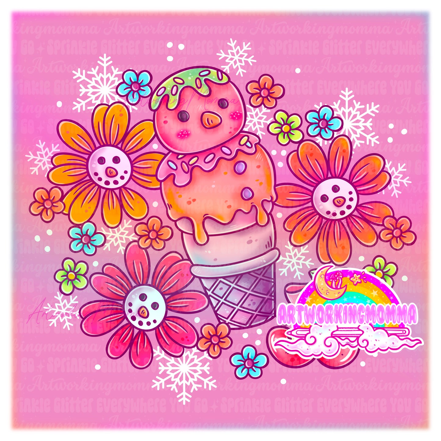 Icecream Snowmen and PNG