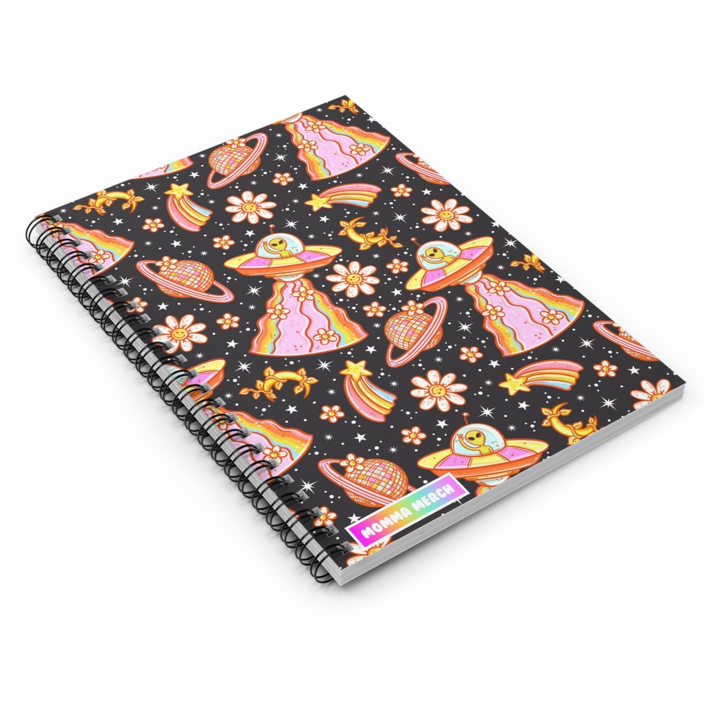 Groovy Alien Spiral Notebook - Ruled Line