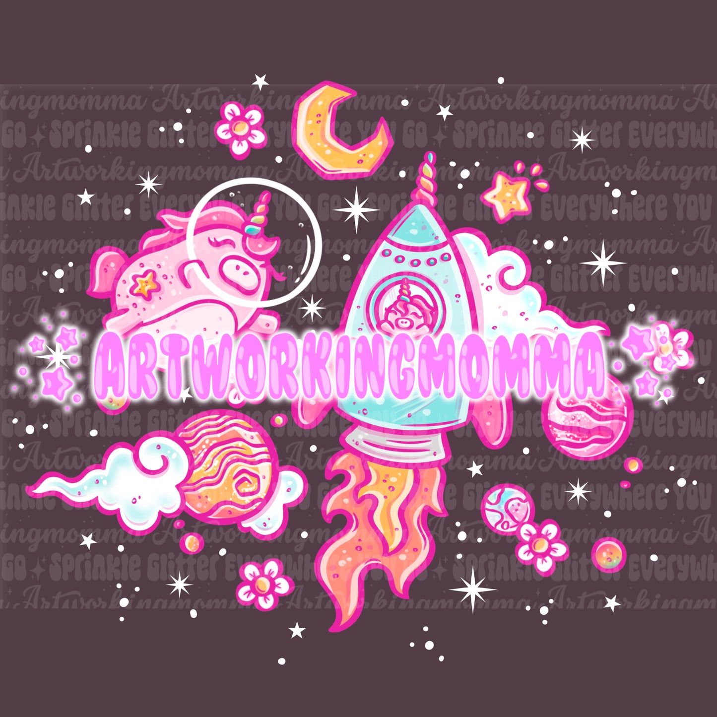 Chunky Space Unicorn + PNG