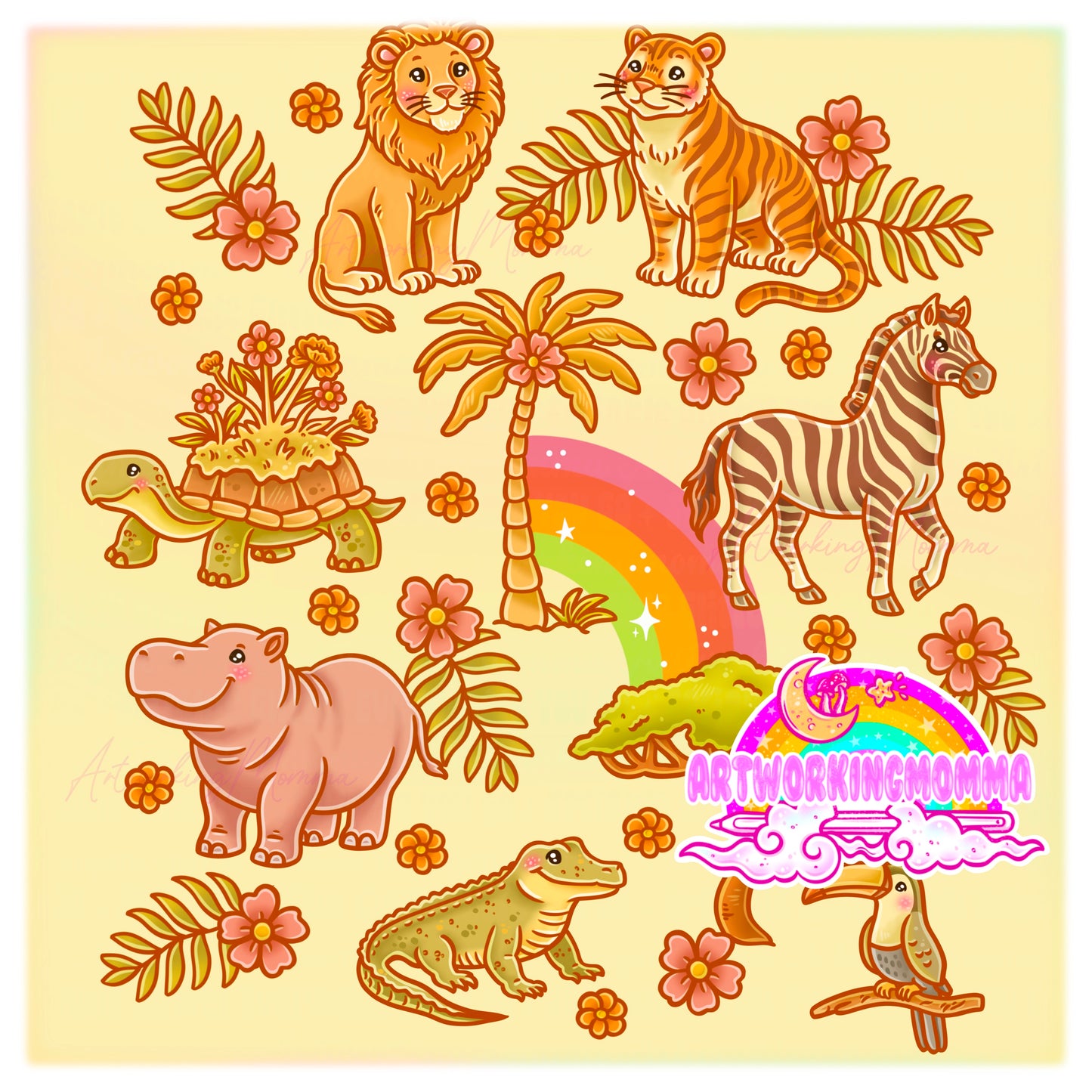 Pastel Zoo & PNG