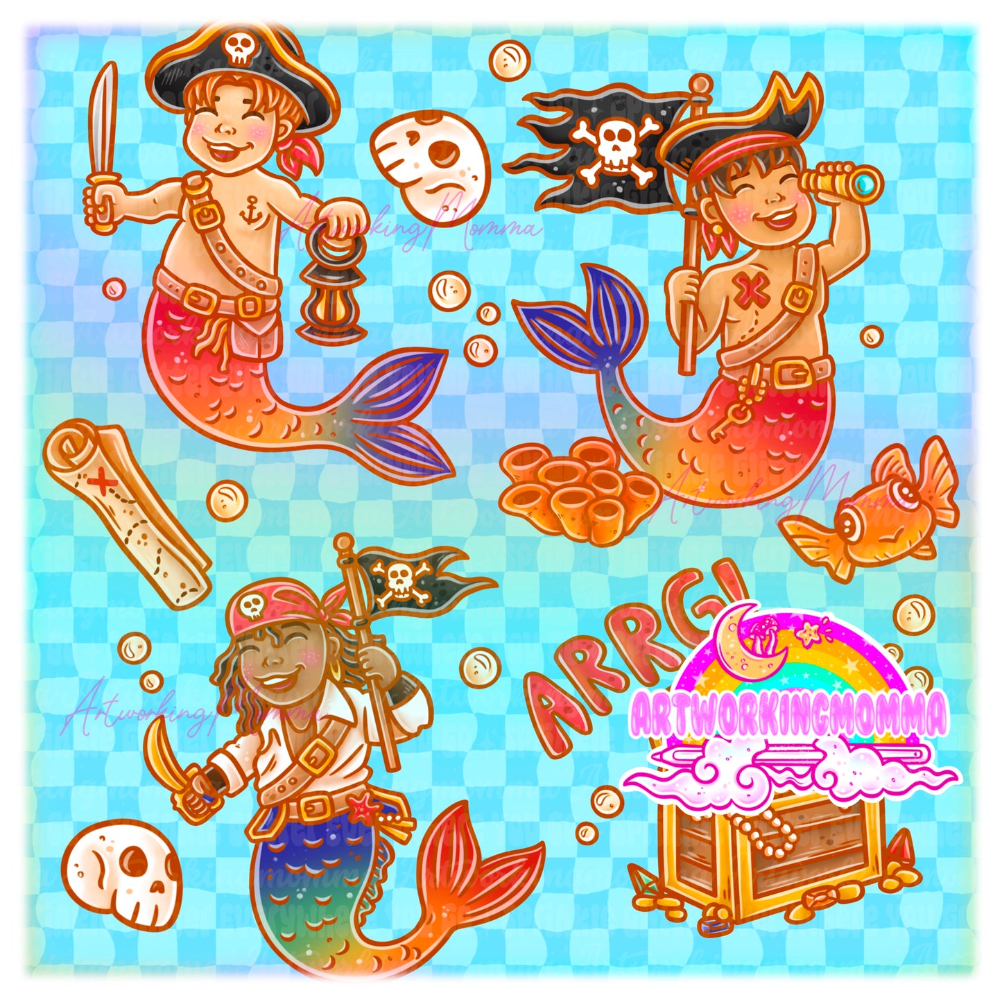 Pirate Mermaids and PNG