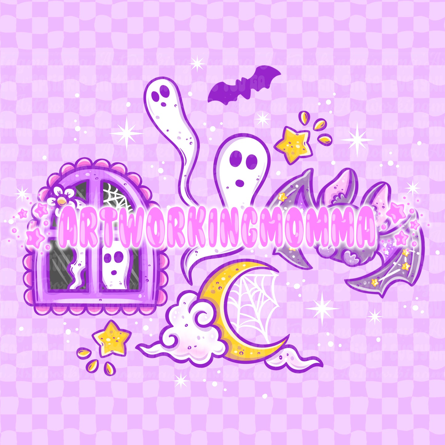 Spooky Constellation Bat + PNG