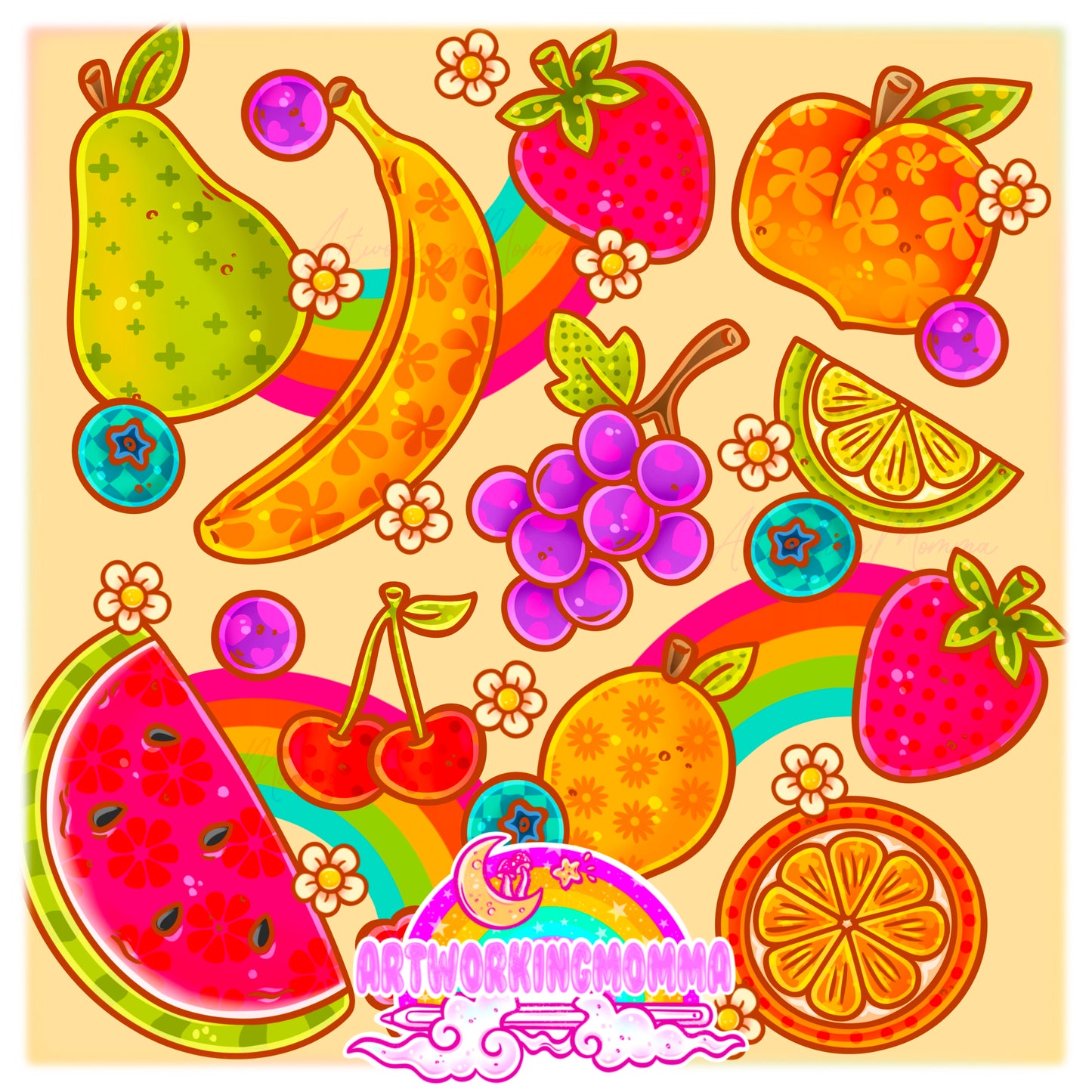 Retro Fruit & PNG