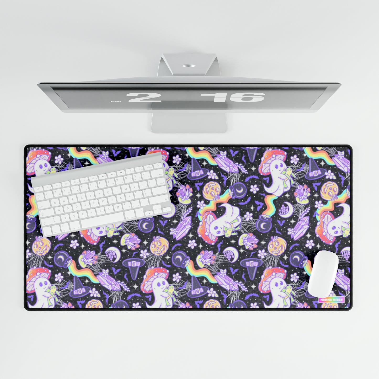 Mushroom Ghostie Desk Mat