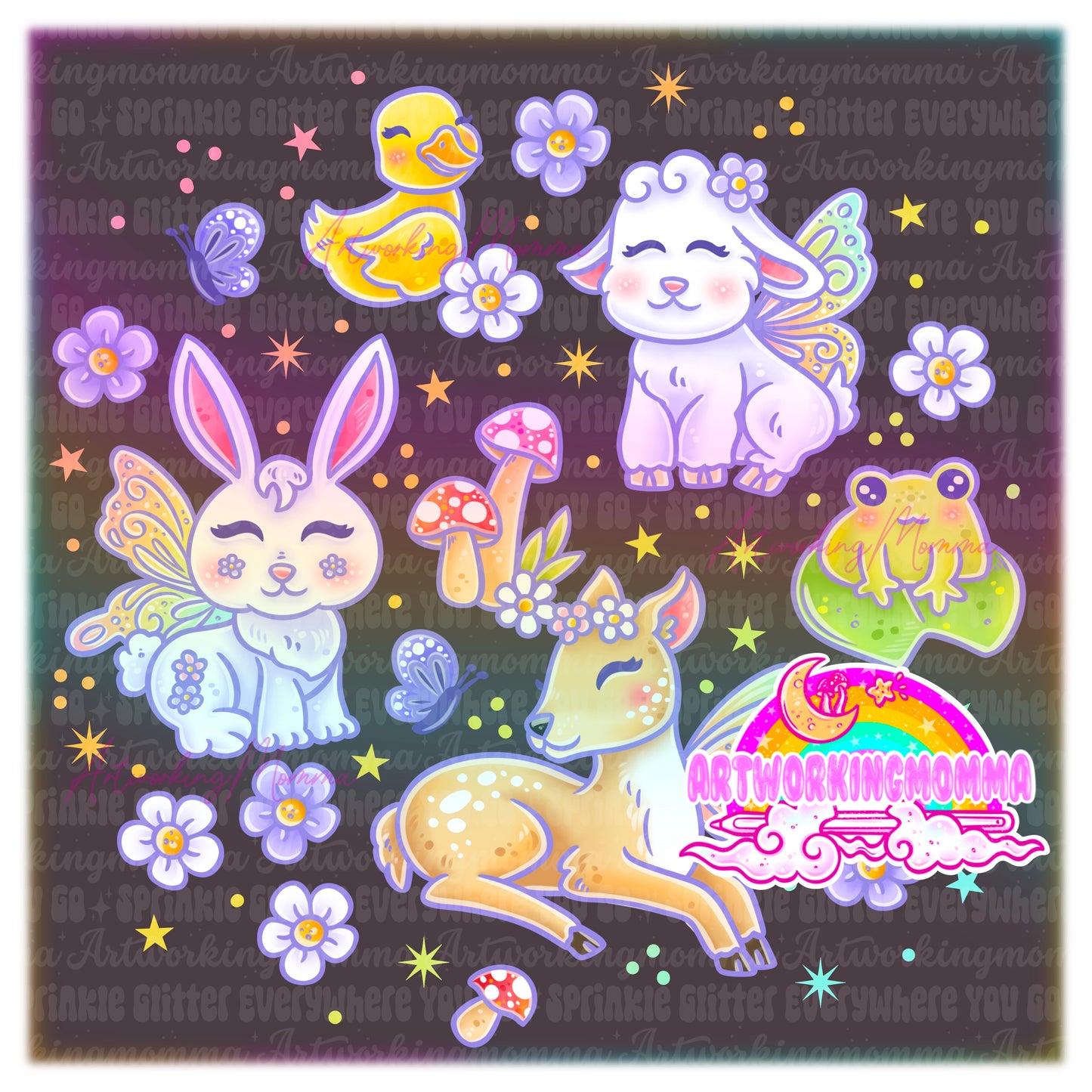 Spring Fairy Animals and PNG