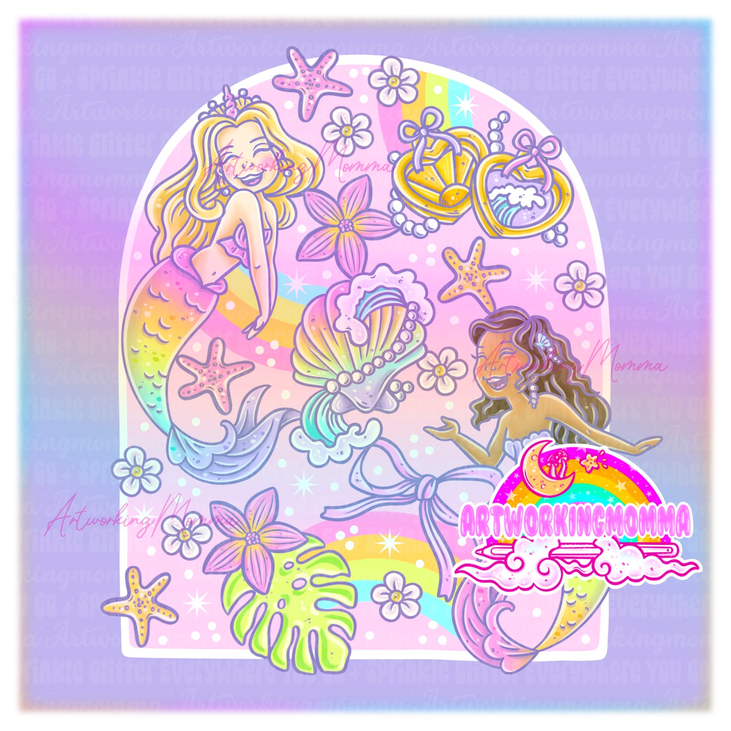 Pastel Mermaids and PNG