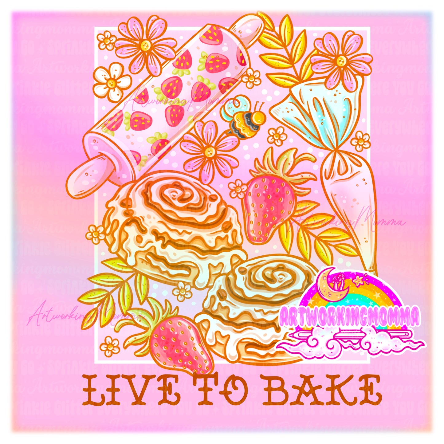 Strawberry Cinnamon Rolls and PNG