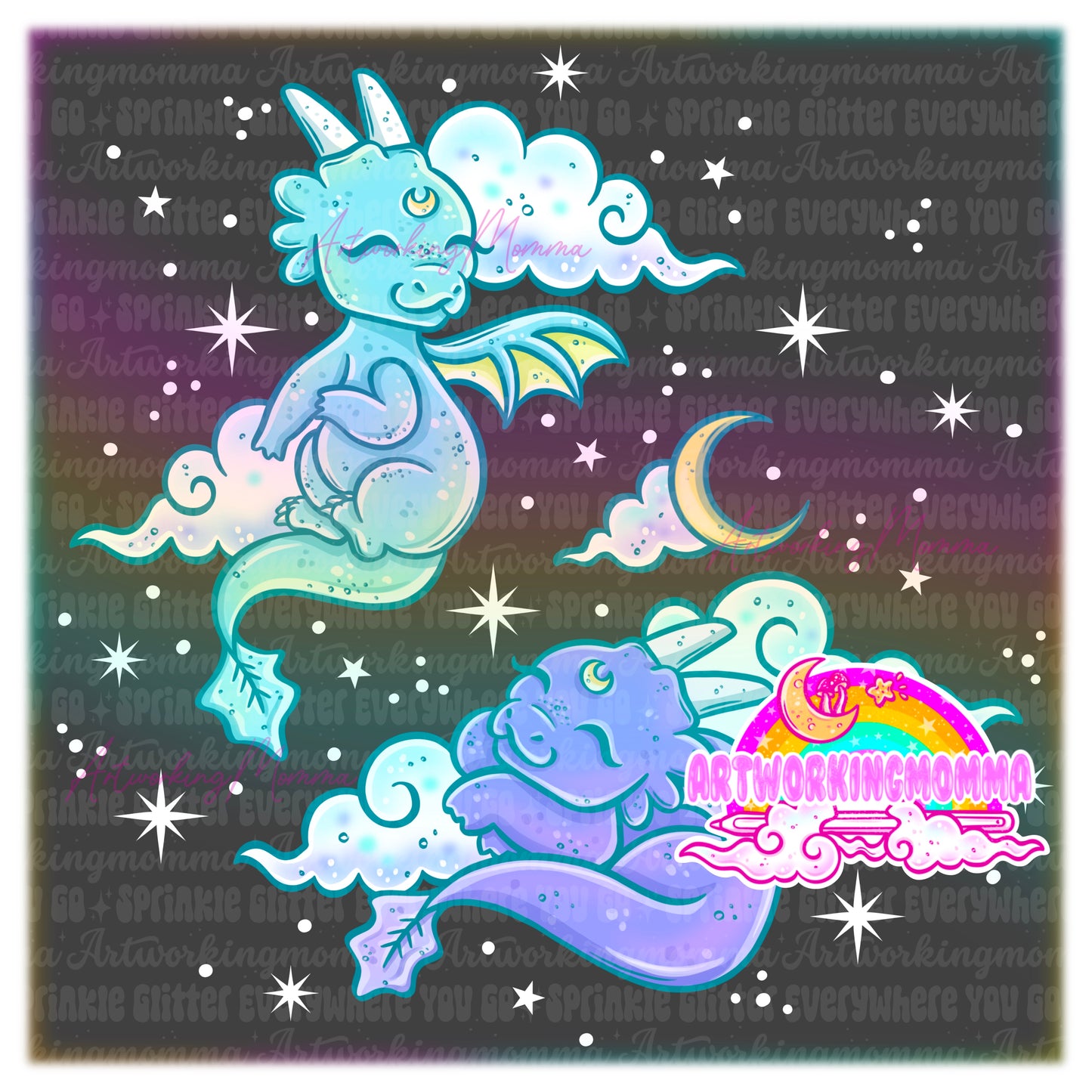 Sleepy Dragons Dark and PNG