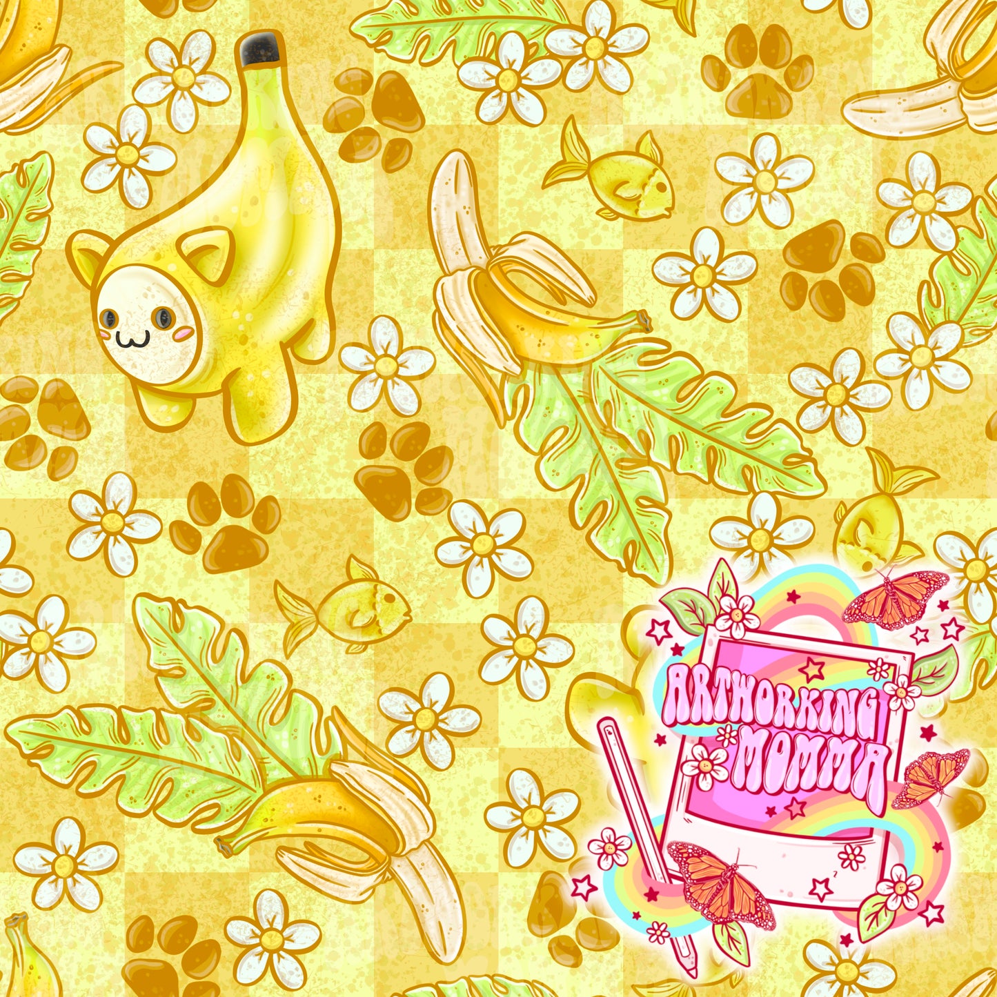 Banana Cats- Seamless