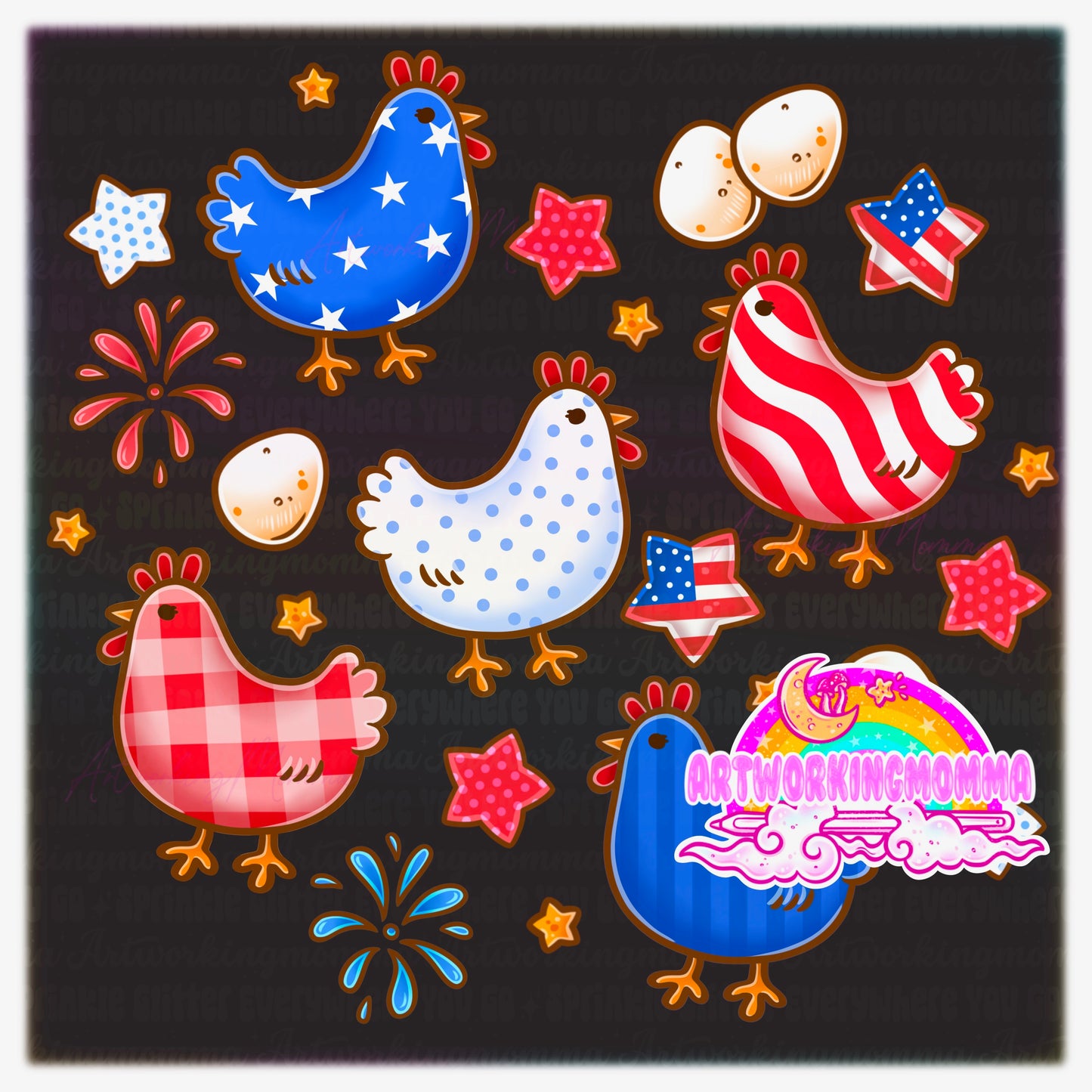 4th of July Chickens