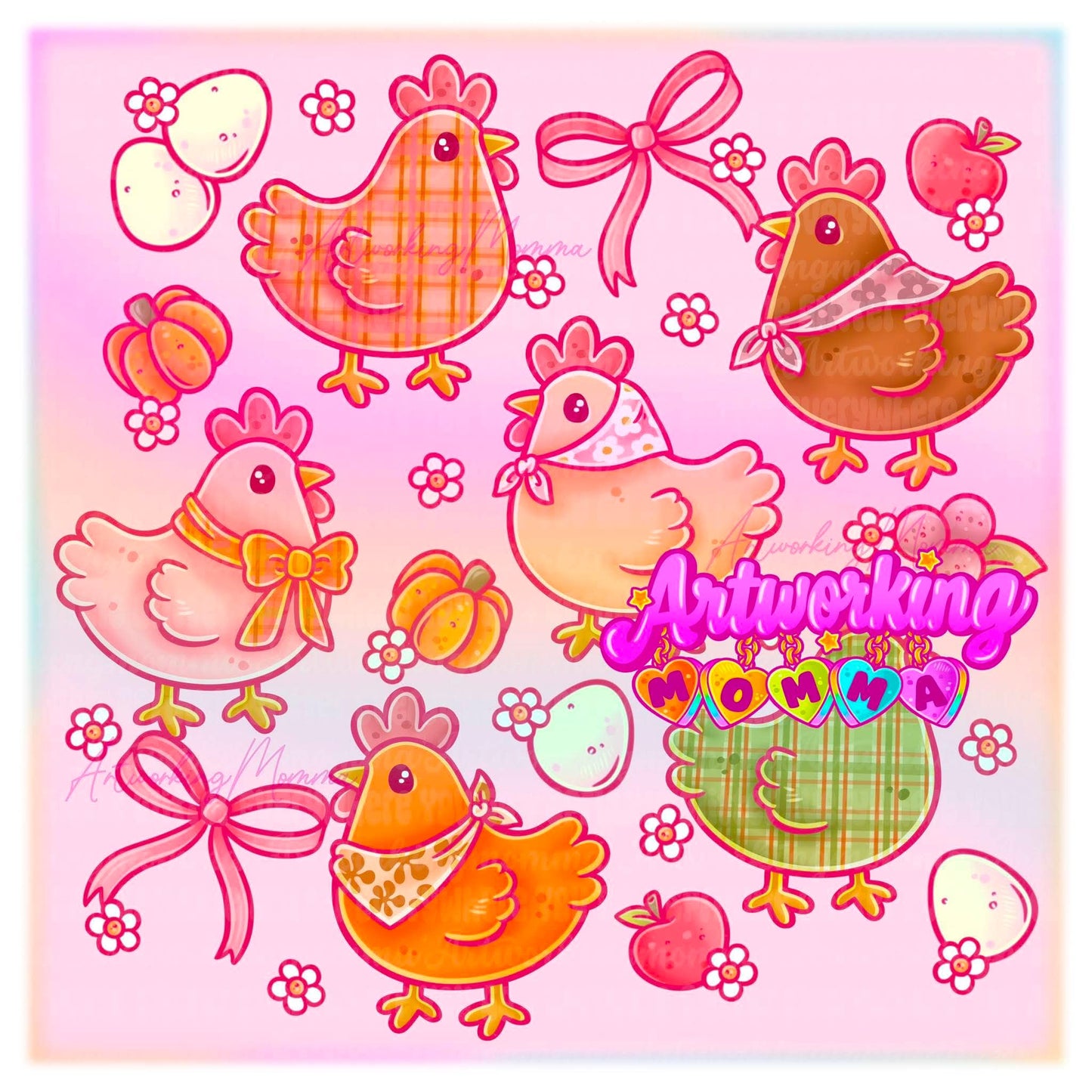 Girly Fall Chickens