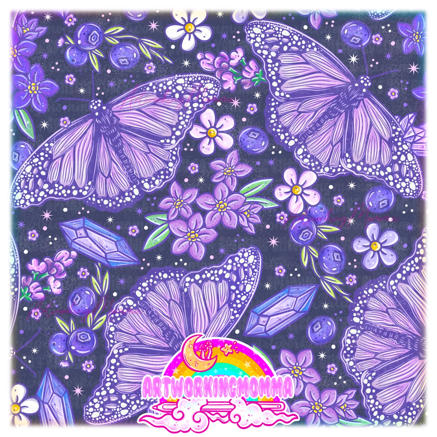 Blueberry Butterflies and PNG