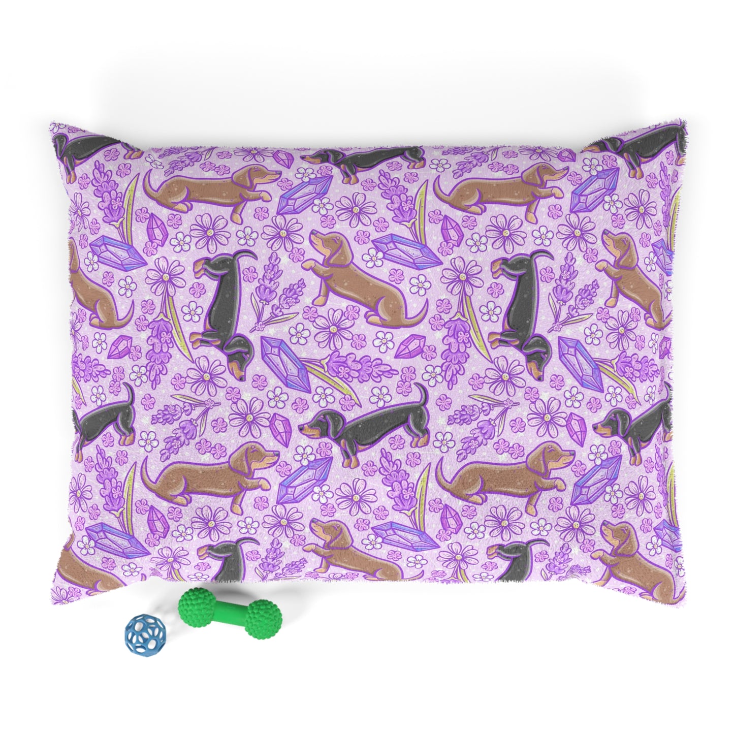 Lavender Weenie dog Pet Bed