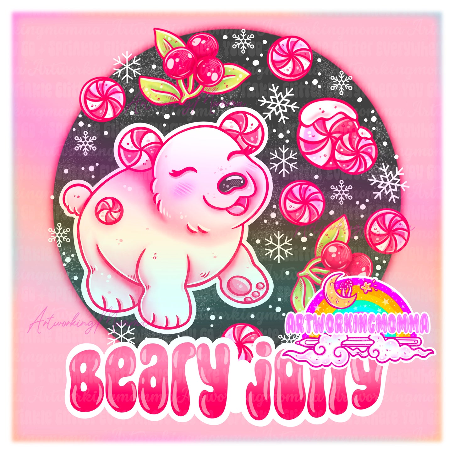 Peppermint Polar bear PNG