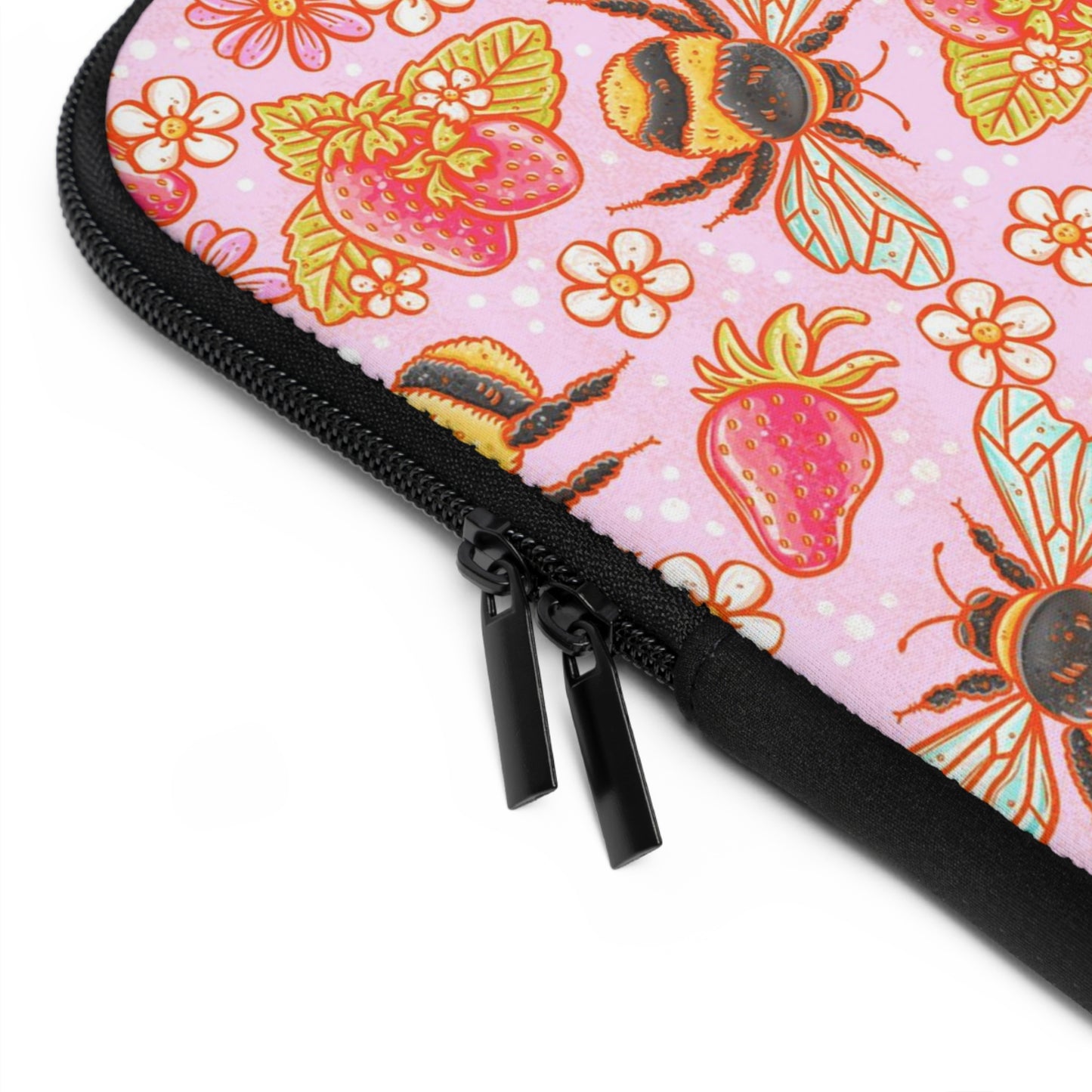 Strawberry Bees Laptop Sleeve