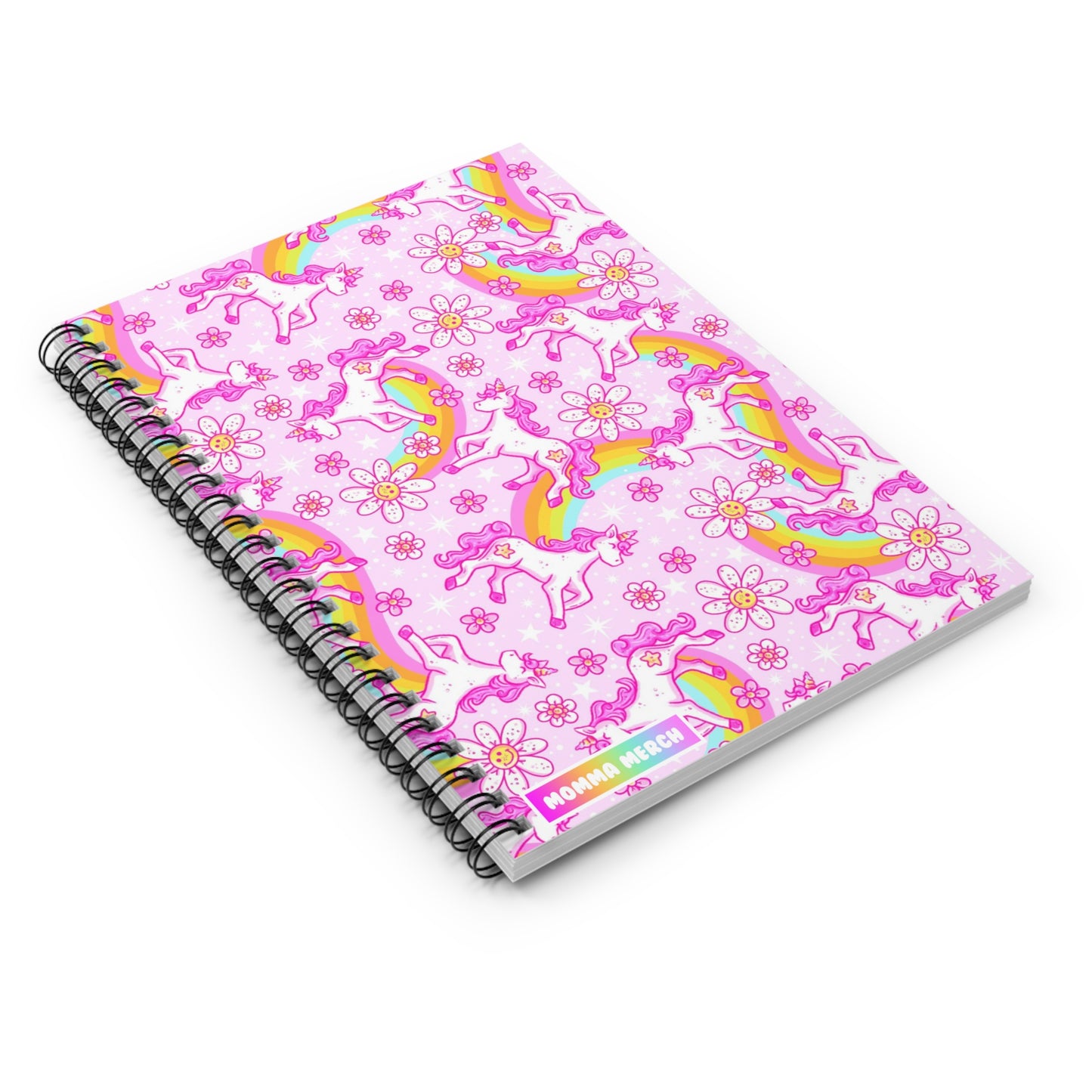 Rainbow Unicorn Spiral Notebook - Ruled Line