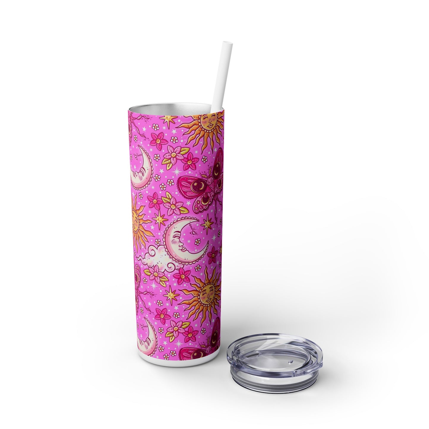 Celestial Skinny Tumbler with Straw, 20oz