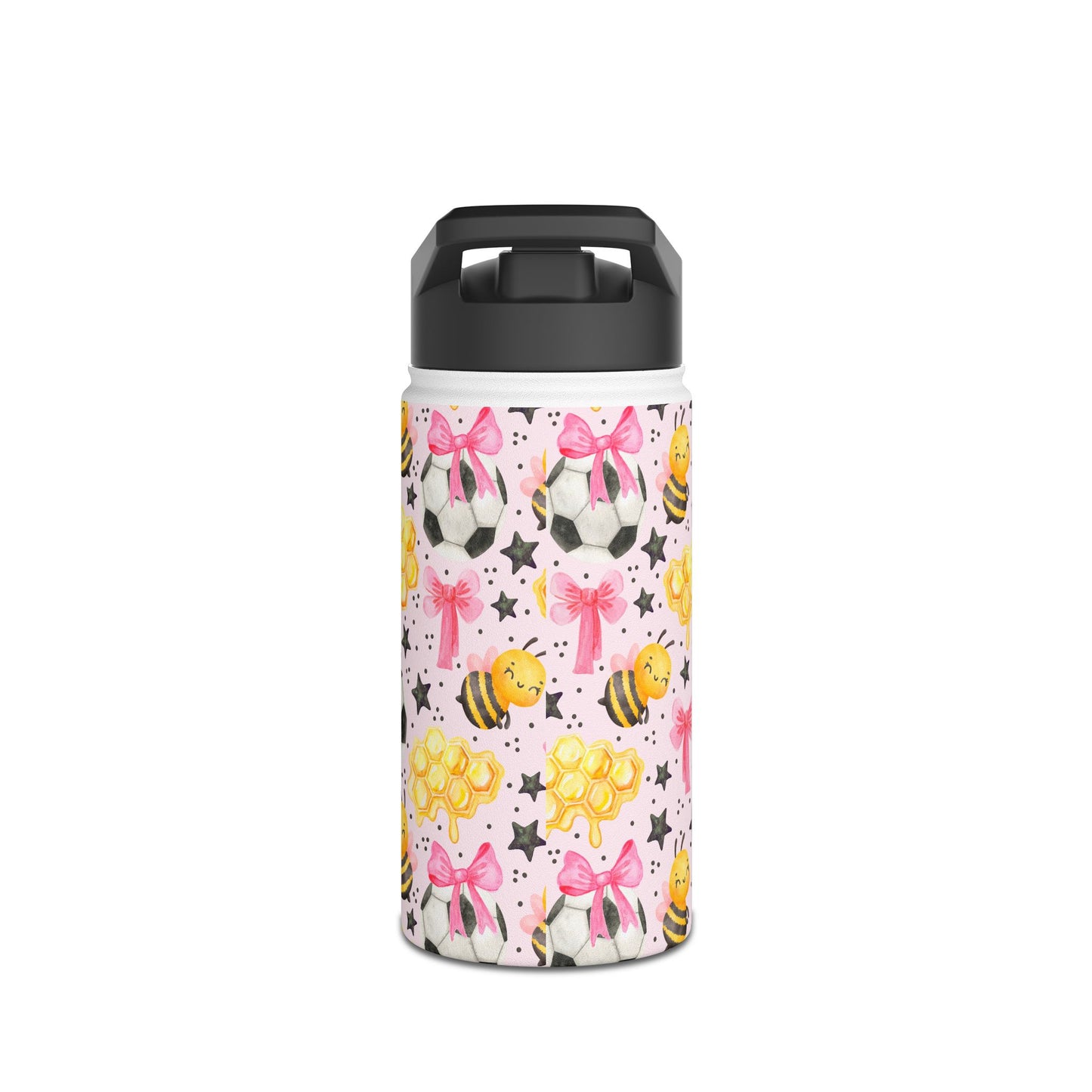 Cute Bees & Soccer Balls Stainless Steel Water Bottle