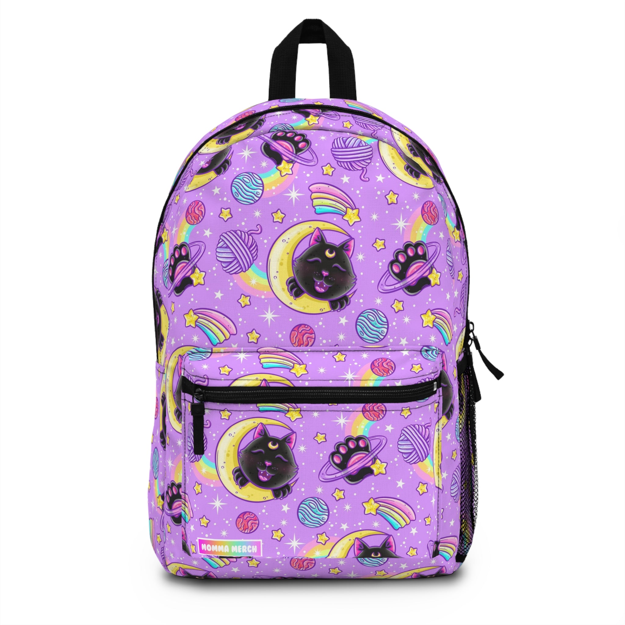 Purple cat backpack on sale