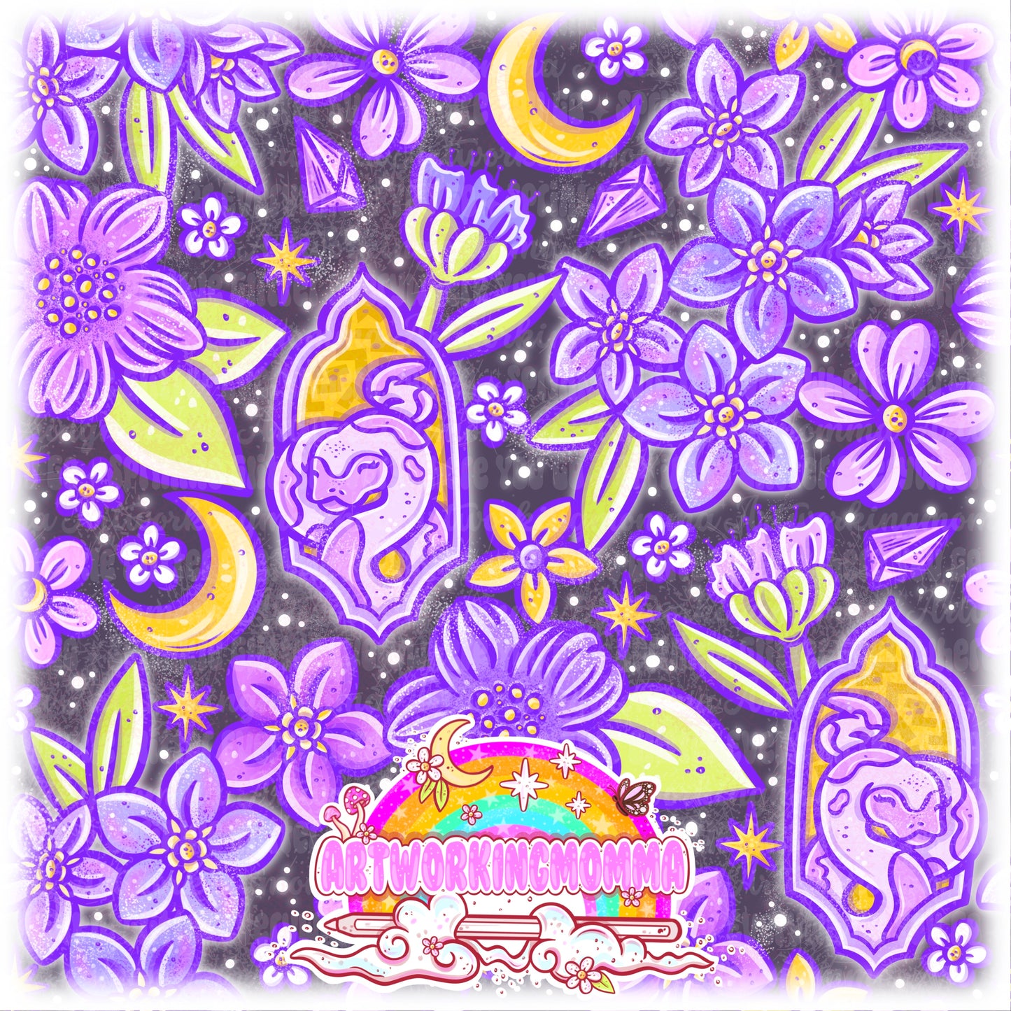 Celestial Purple Floral