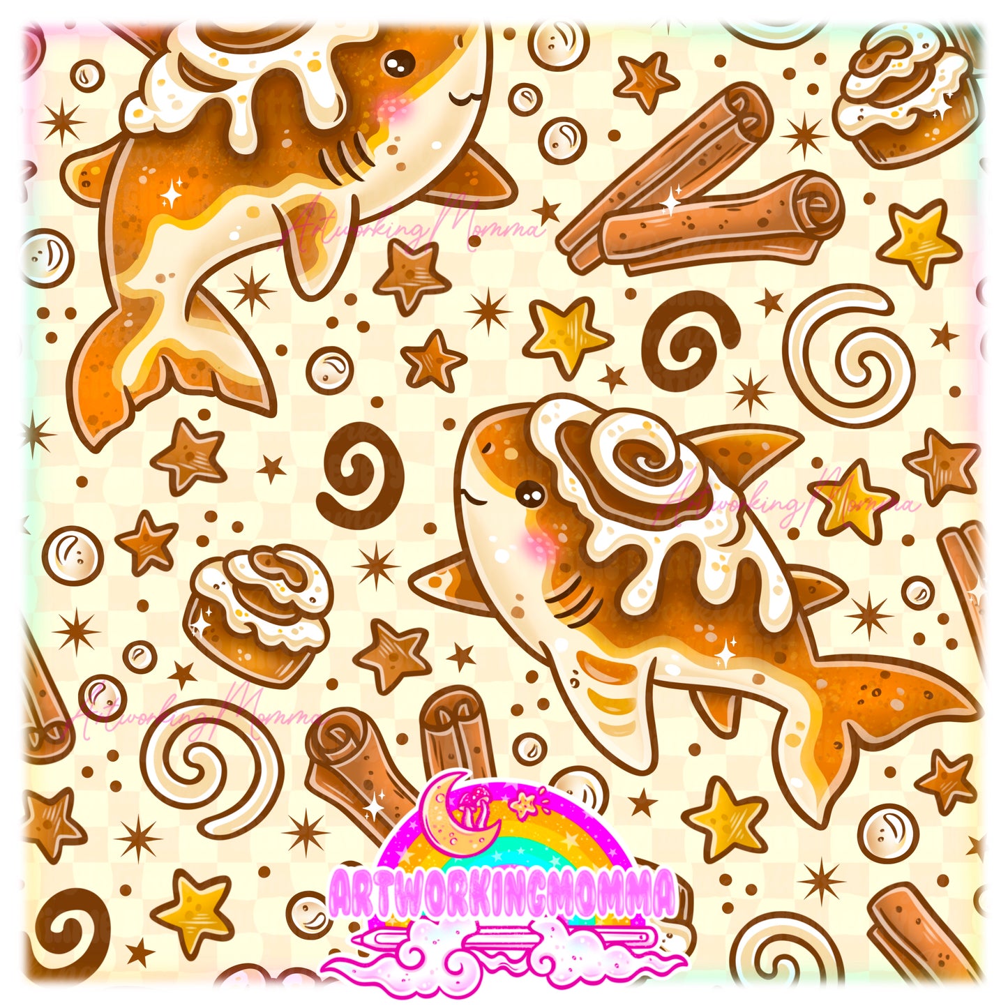 Cinnamon roll  Shark and PNG