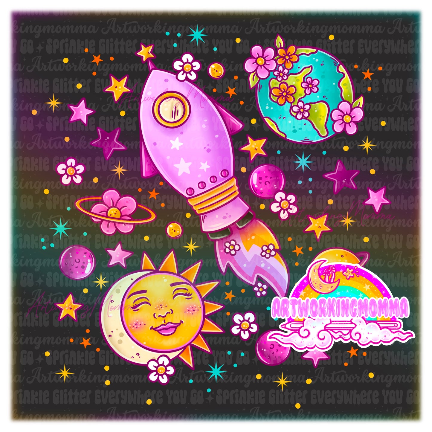 Bright Happy Space and PNG