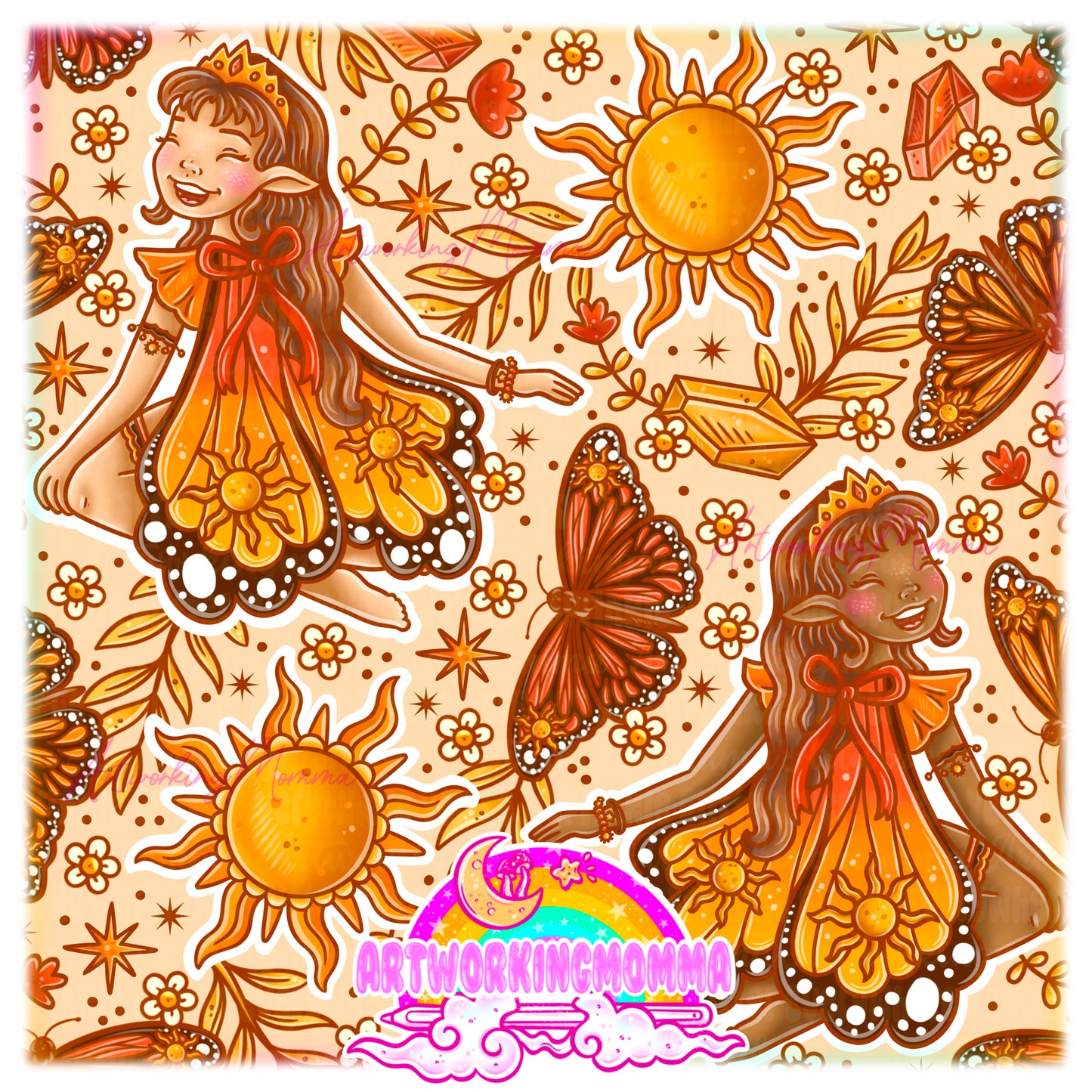 Sun butterfly fairies and PNG