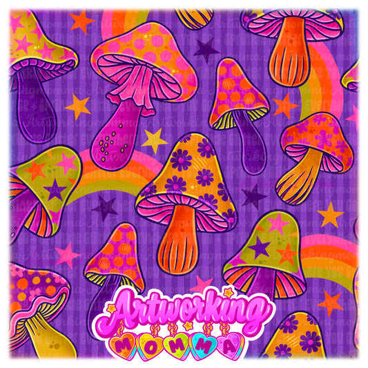 Retro Mushrooms & PNG