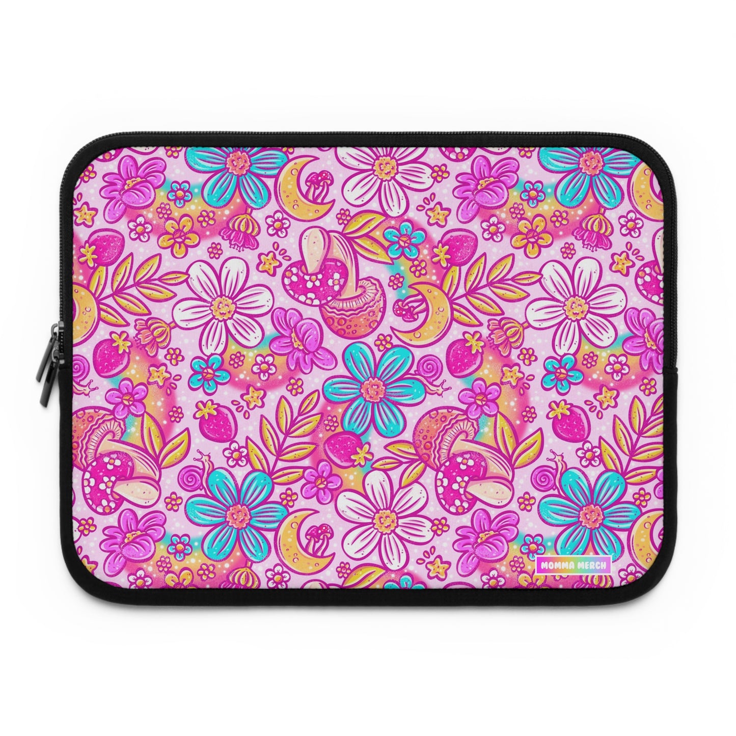 Rainbow shroomie Floral Laptop Sleeve