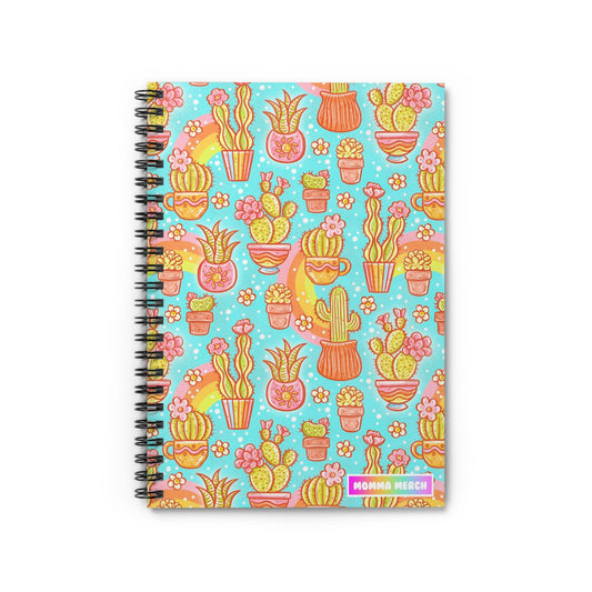 Rainbow Cacti Spiral Notebook - Ruled Line