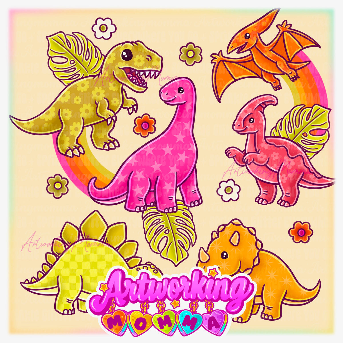 Retro Dinos & PNG