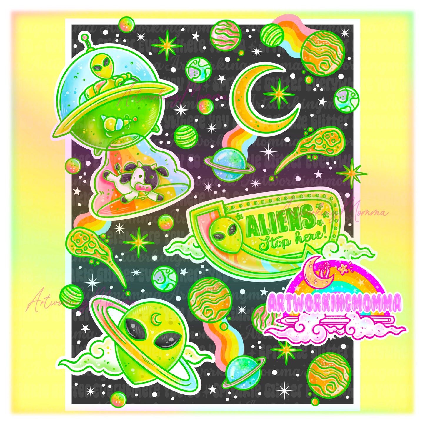 Groovy Aliens NEW and PNG