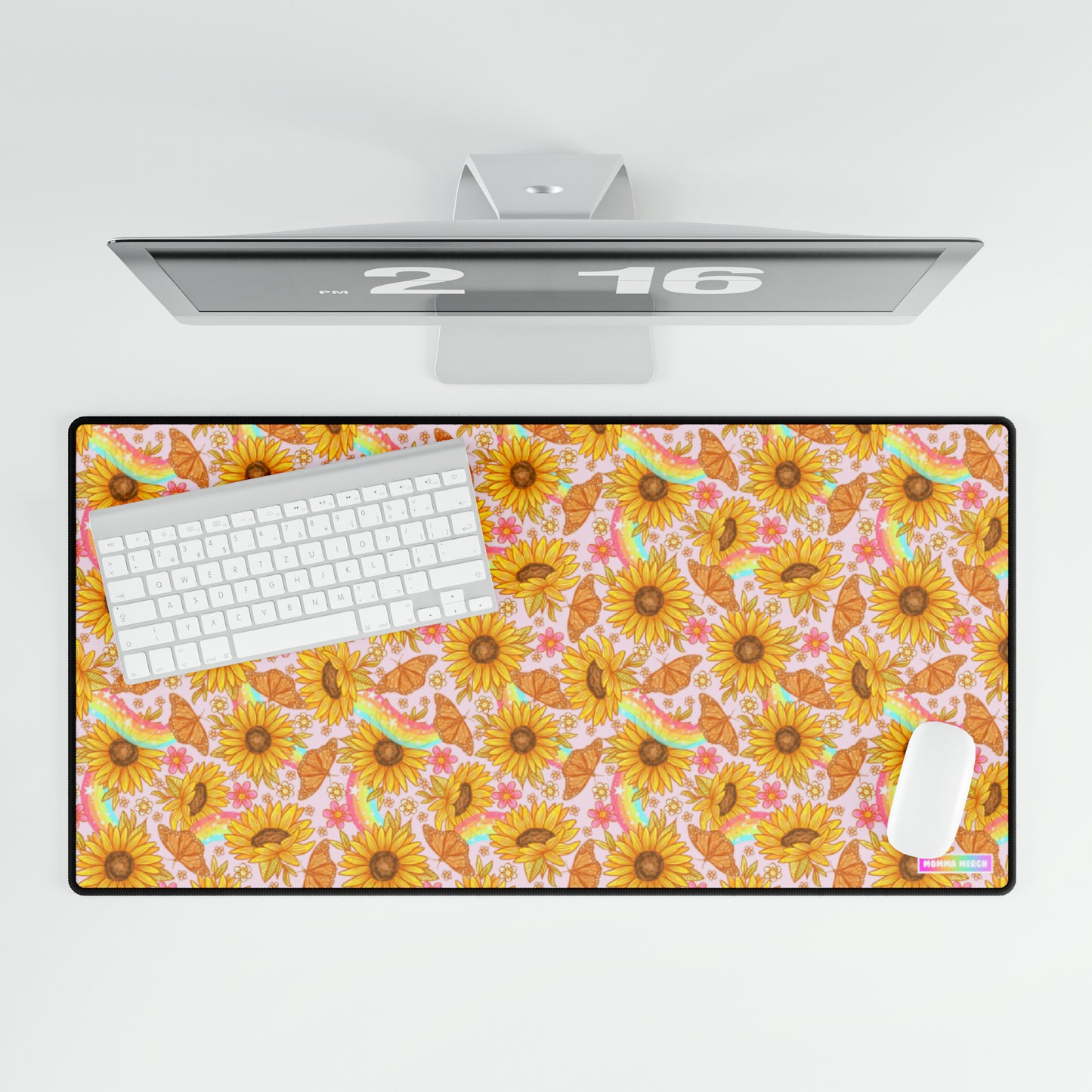 Rainbow Sunflower Desk Mat