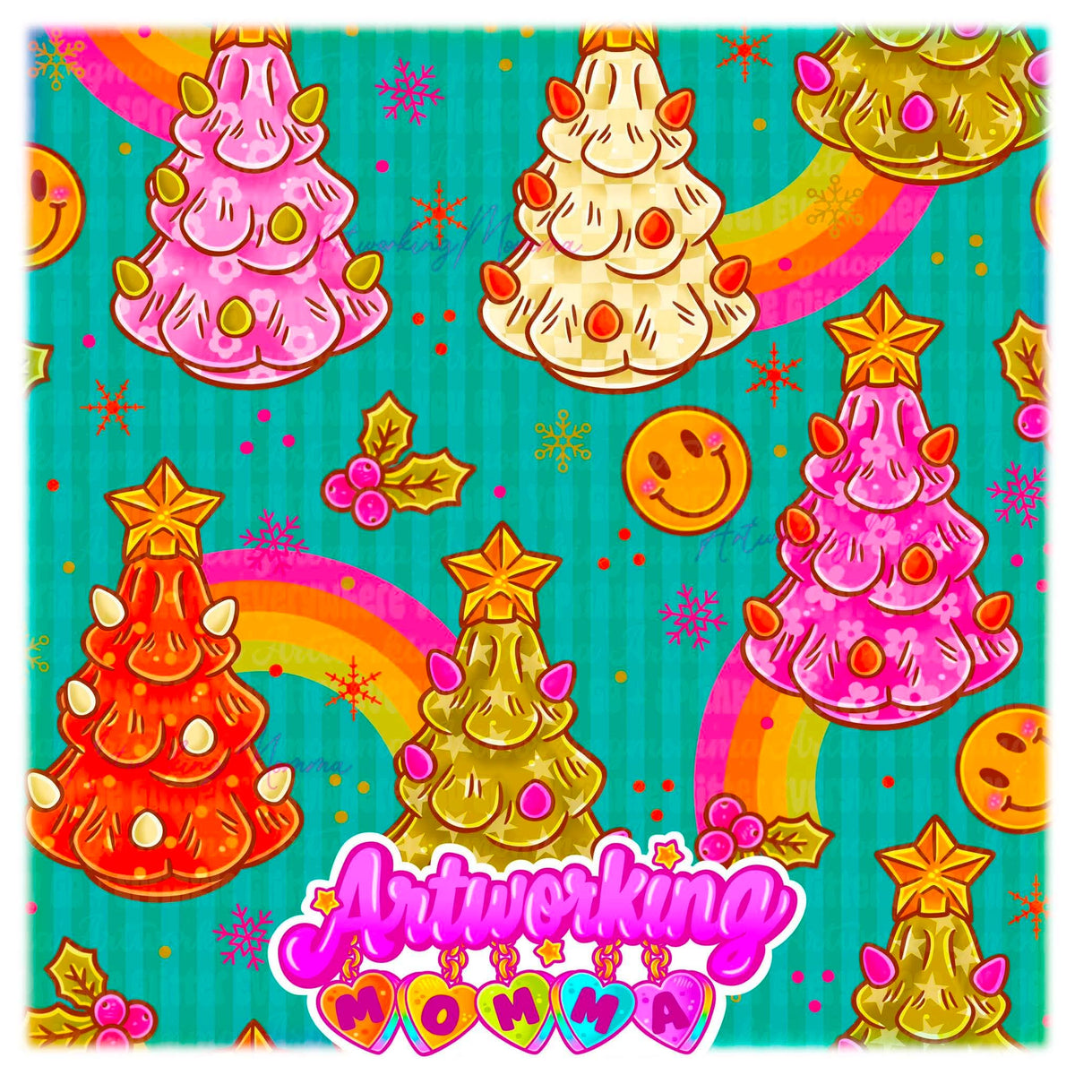 Retro Christmas Trees