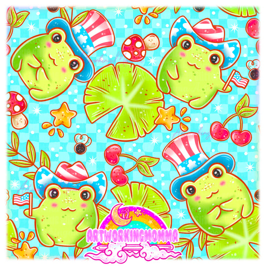 Red White and Blue Frogs