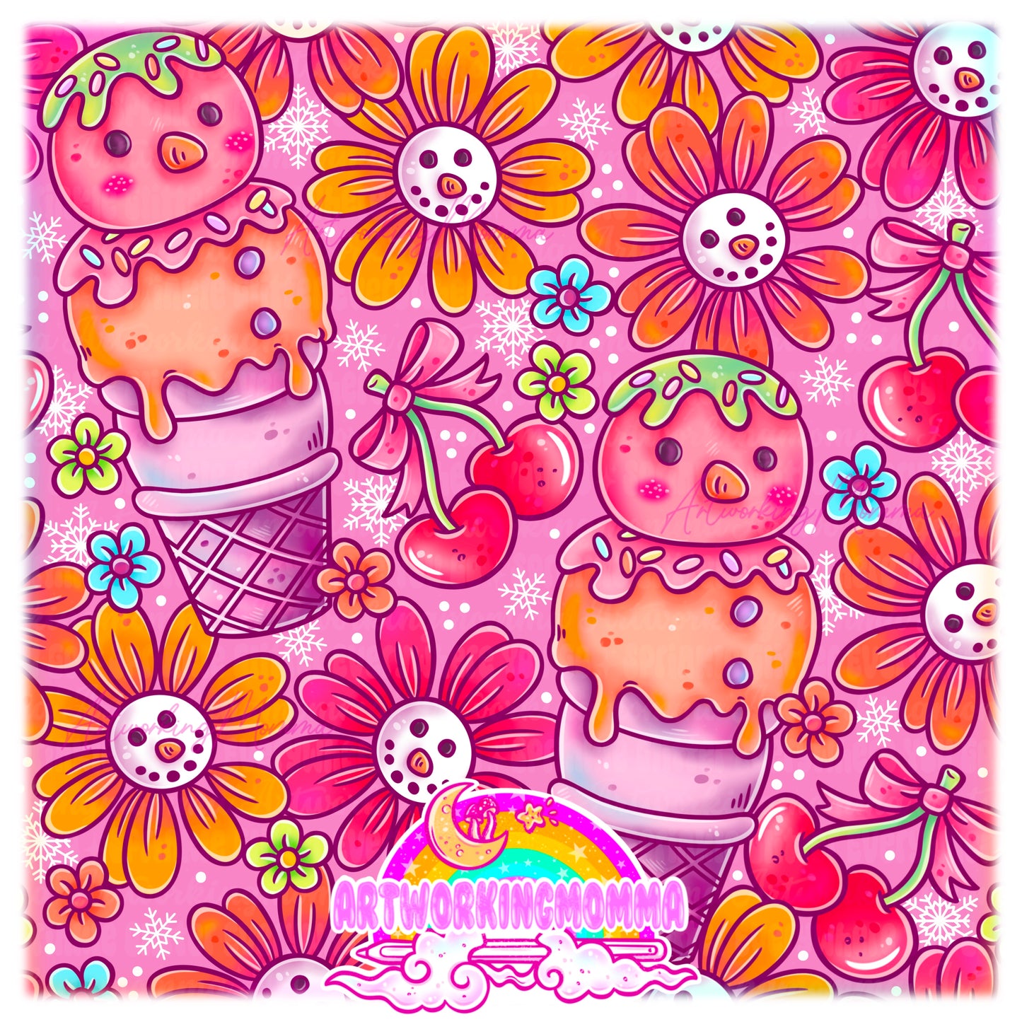 Icecream Snowmen and PNG