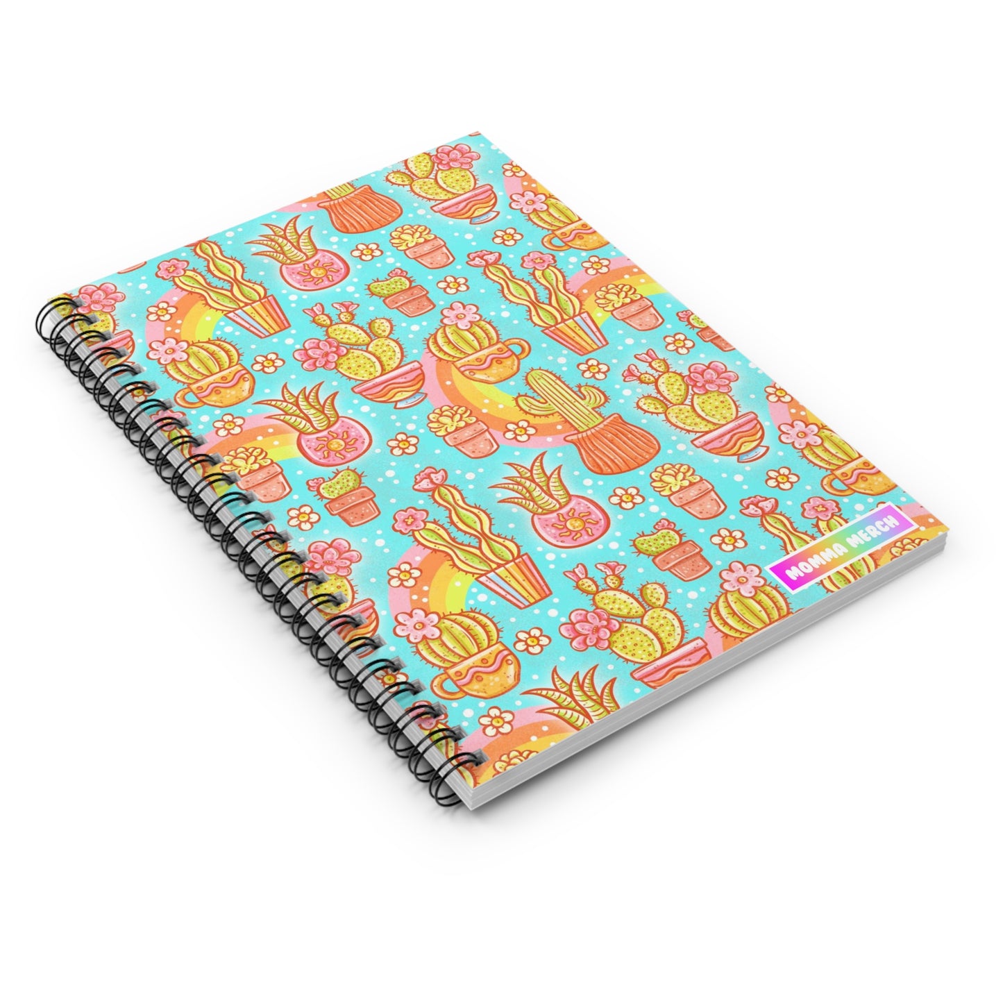 Rainbow Cacti Spiral Notebook - Ruled Line