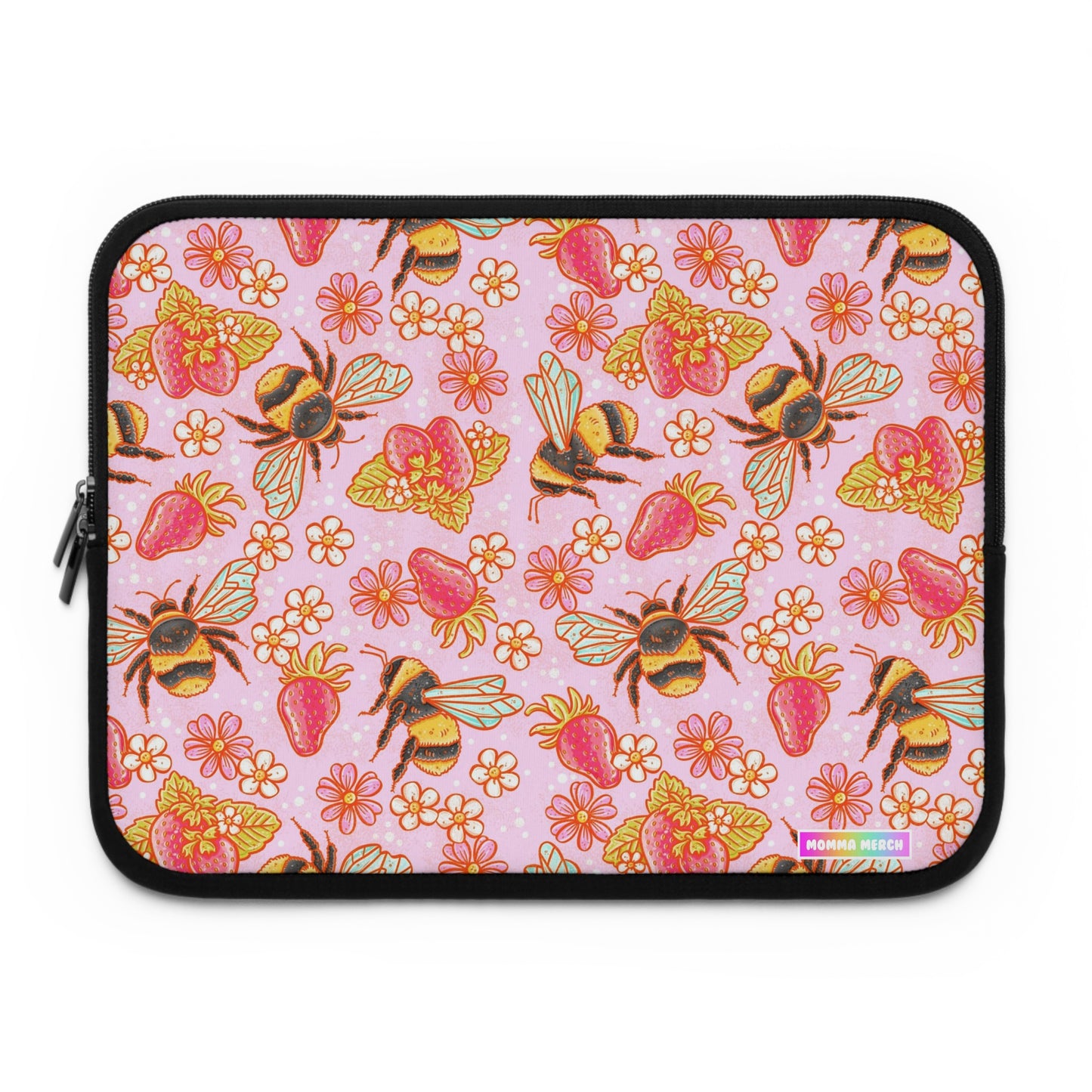 Strawberry Bees Laptop Sleeve