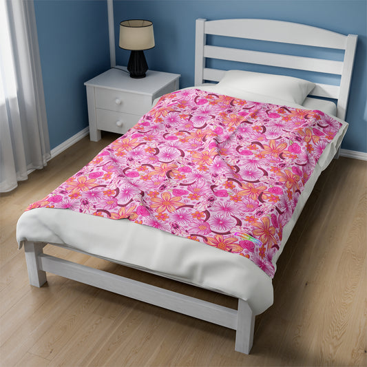 Western Floral Plush Blanket