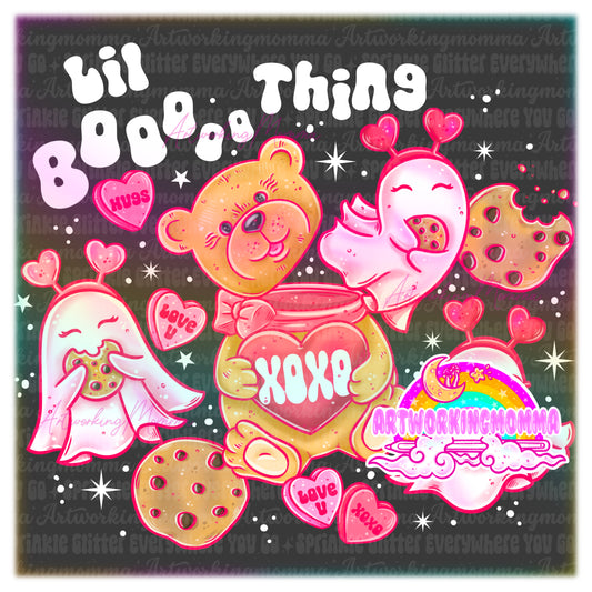 Valentines Cookie Ghosties PNG