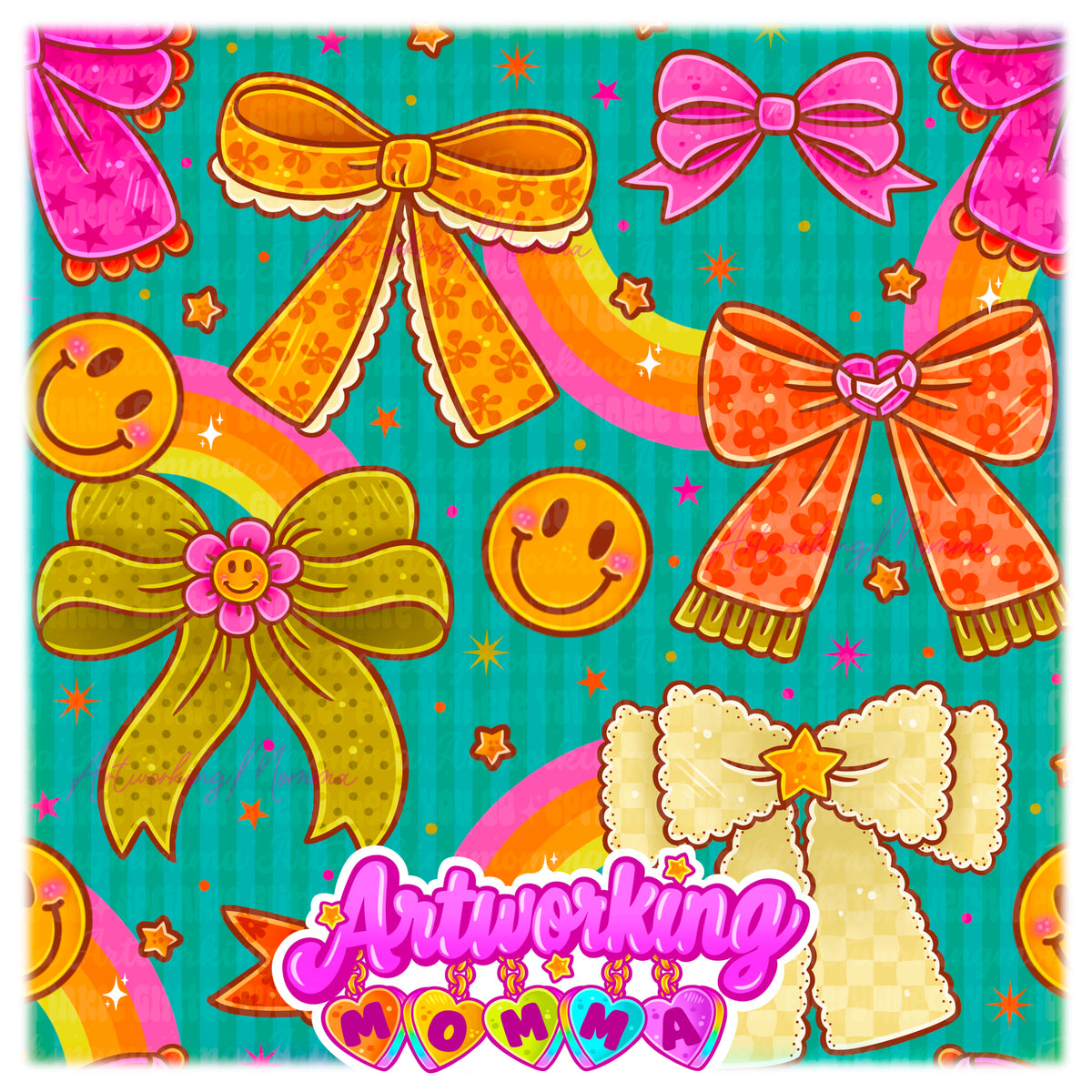 Retro Bows & PNG