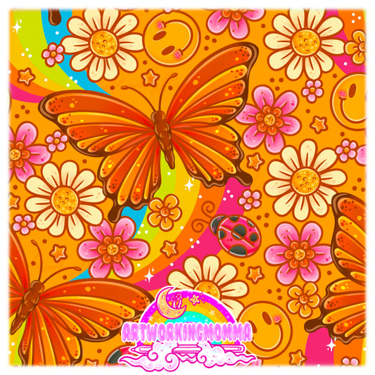 Retro Butterflies and PNG