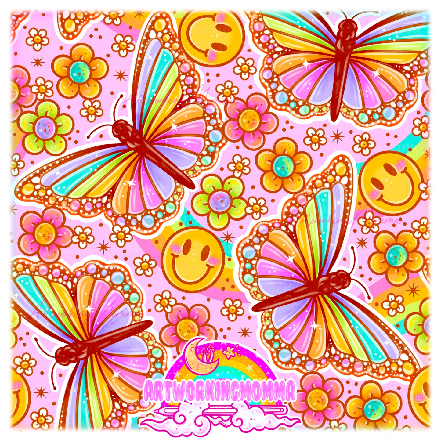 Rainbow Butterflies and PNG