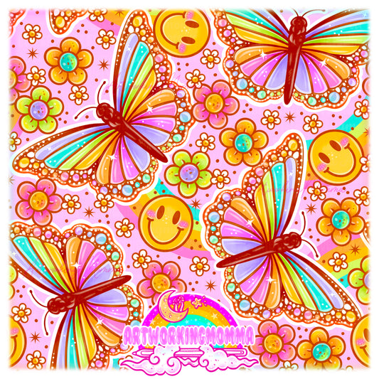 Rainbow Butterflies and PNG