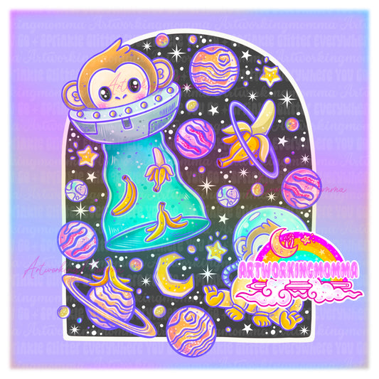 Monkey UFO PNG