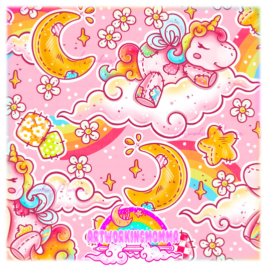 Sleepy patchwork Unicorns and PNG