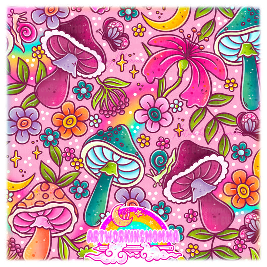 Colorful Mushrooms and PNG