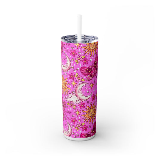 Celestial Skinny Tumbler with Straw, 20oz